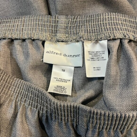 Alfred Dunner Gray Elastic Waist Pull on Pants Size 18 - Picture 8 of 8